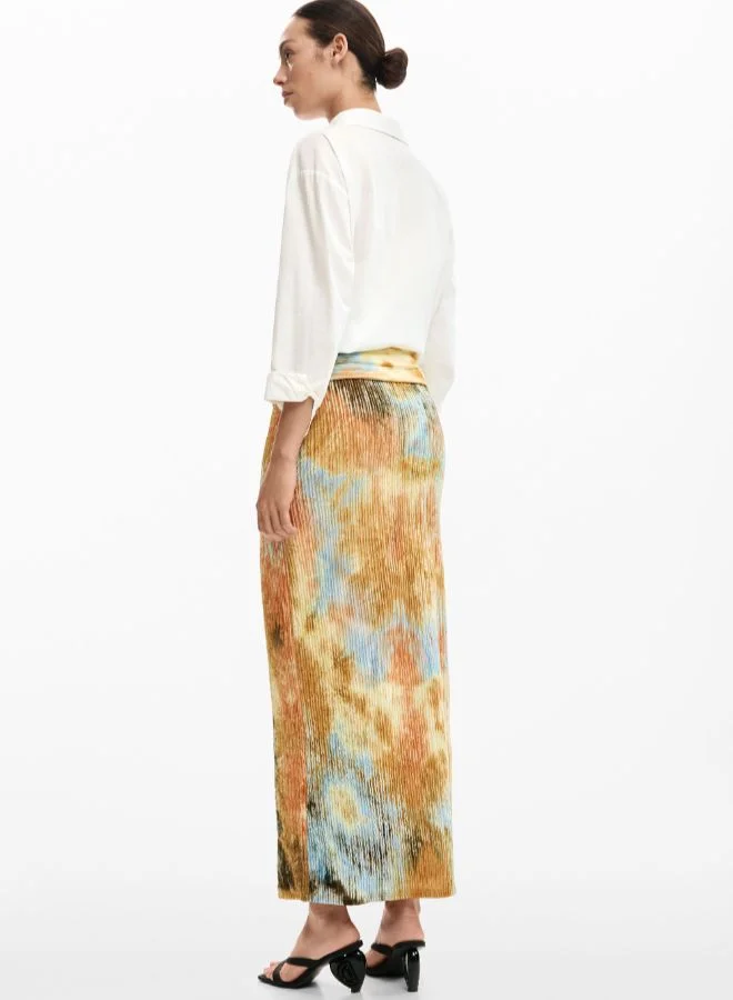 DESIGUAL Brown Long skirt texture for Women | Best Price UAE
